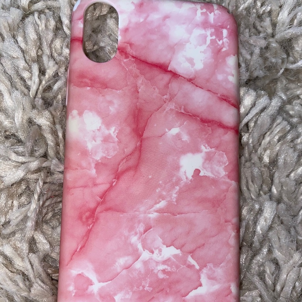 Pink marble Iphone X case